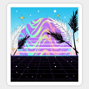 Pastel Psychedelic Sunset Sticker